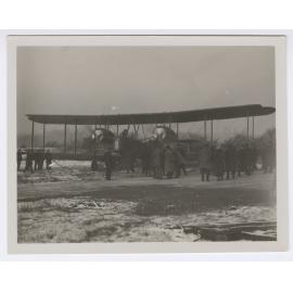 Preparing Vickers Vimy for take off