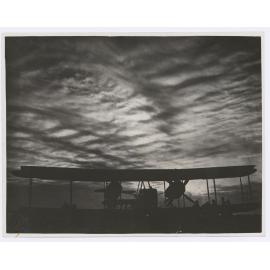 Sunset behind Vickers Vimy, Baghdad