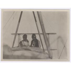 James Bennett and Walter Shiers in Vickers Vimy during flight