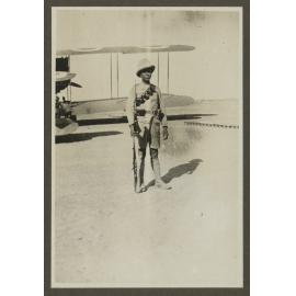Soldier guarding the Vickers Vimy
