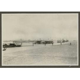 Ships on a river