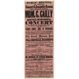 Public opening of White's Concert & Assembly Rooms : [poster]