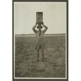 Ross Smith with water tank