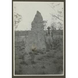 Keith Smith by a termite mound