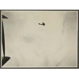 Biplane in flight