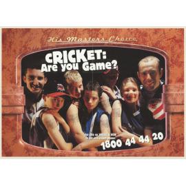 Cricket: are you game? [poster]
