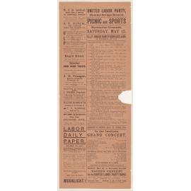 United Labor Party, Hamley Bridge Branch : Picnic and sports  [poster]