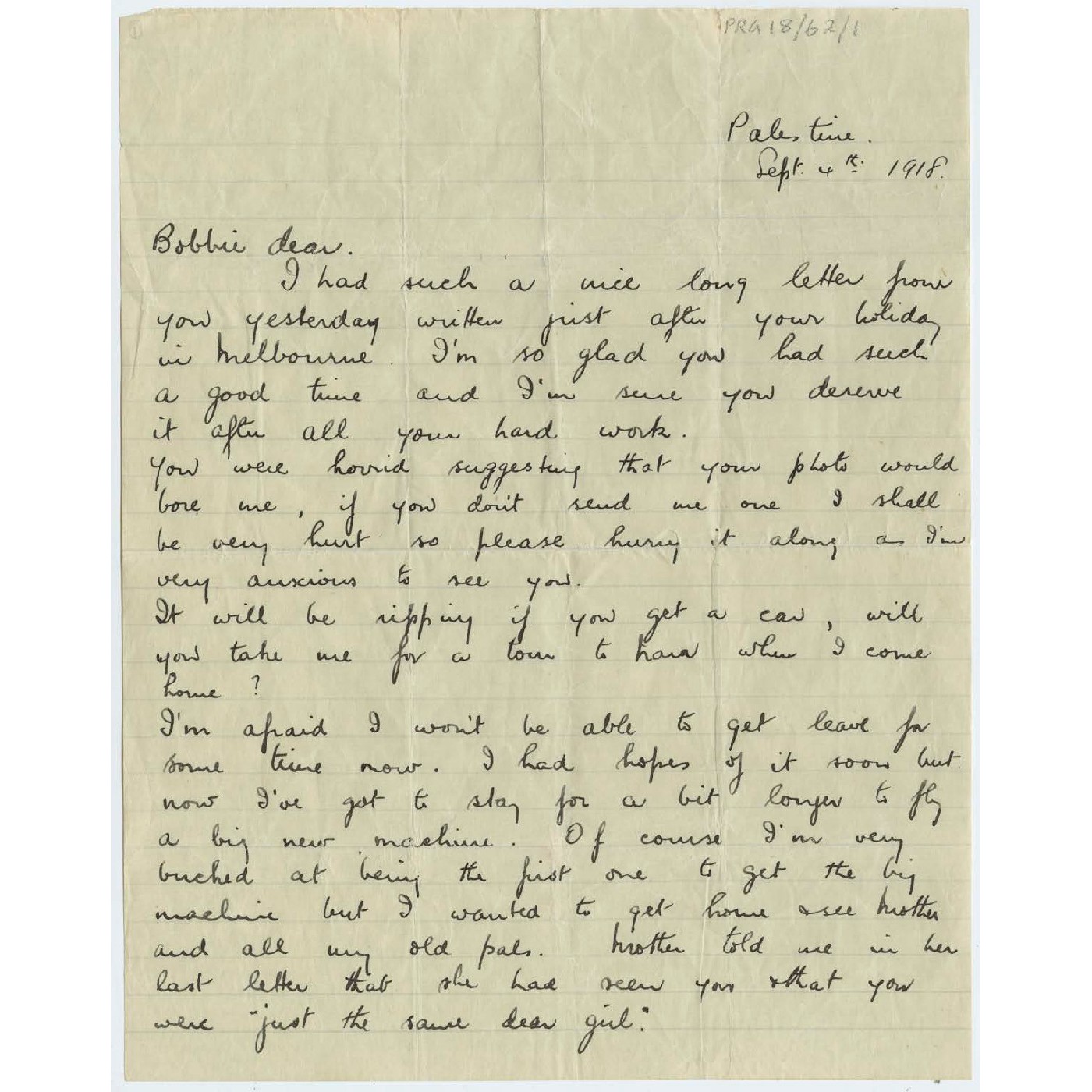 Letters to 'Bobbie' (Kathleen Mary Warren)