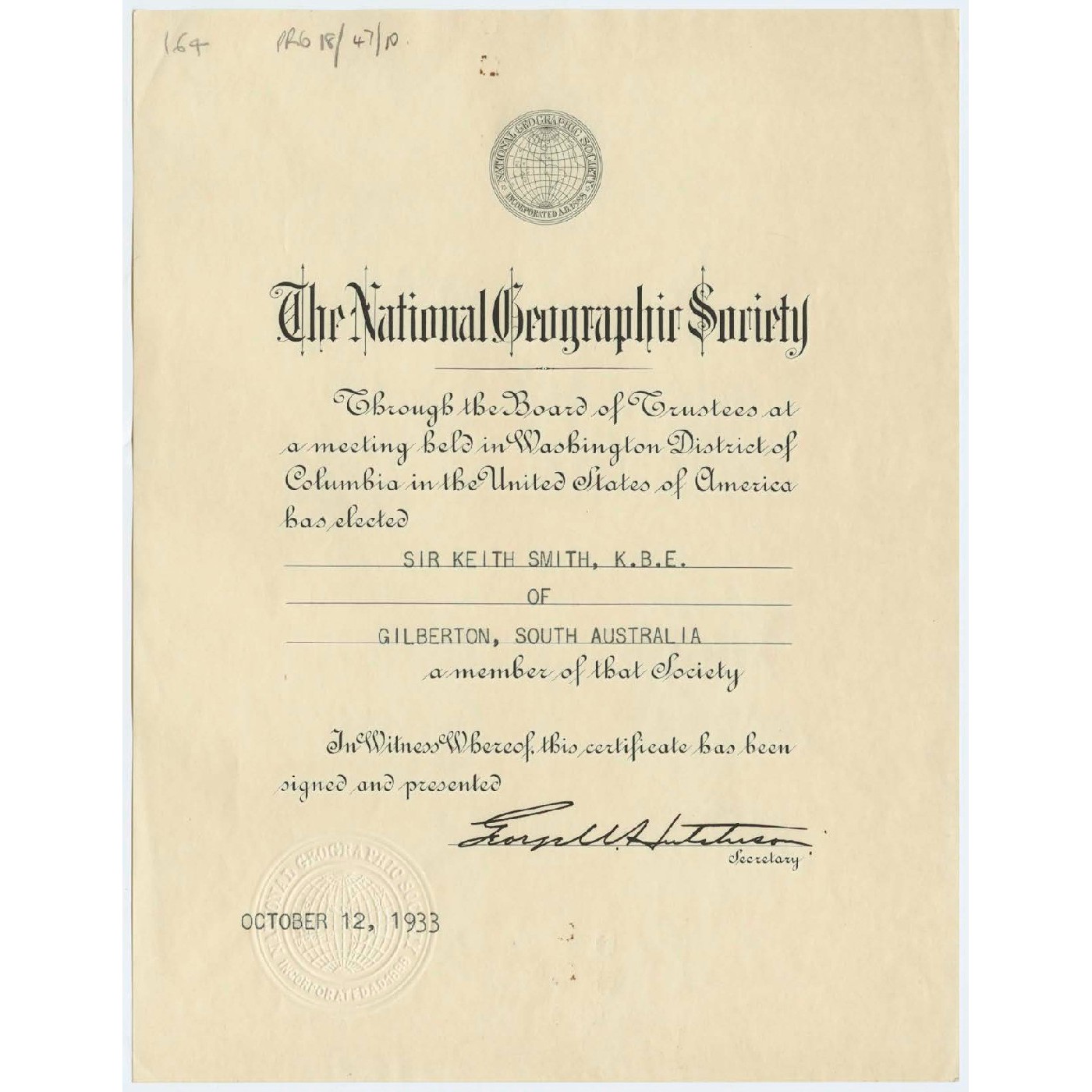 Certificates, family register and letters