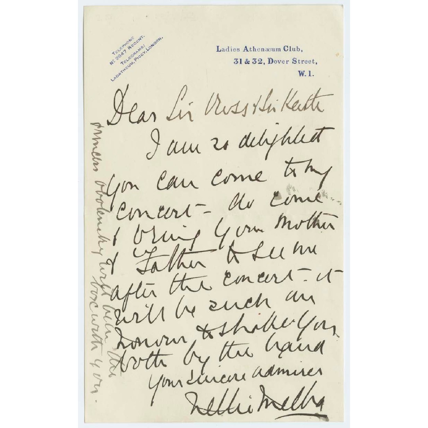 Correspondence related to the England to Australia flight