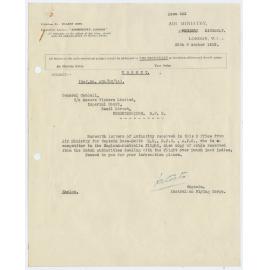Memo from British Air Ministry