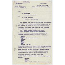 Letter from Headquarters, RAF, India