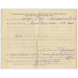 Certificate of discharge for Keith Smith