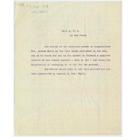 Letter received by Jessie Smith
