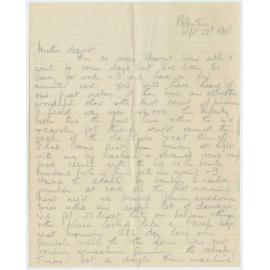 Letter from Ross Smith during World War I to his mother, Palestine