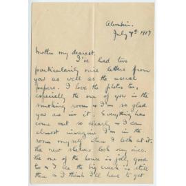 Letter from Ross Smith during World War I to his mother, Aboukir, Egypt