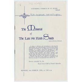 Memorial service for Sir Keith Smith, Adelaide