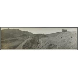 Mule team by the Great Wall