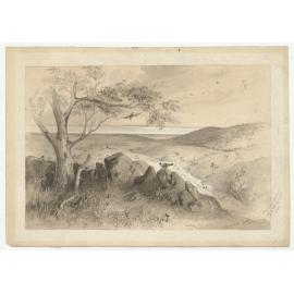 Spencer's Gulf from Flinders Range, South of Mt Brown, South Australia