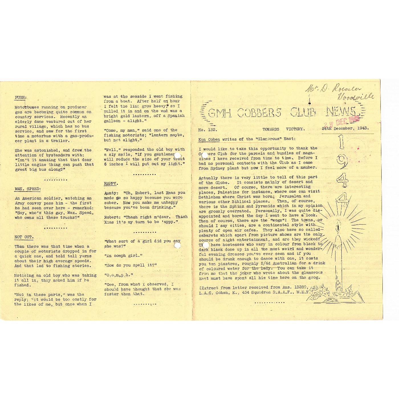 GMH Cobbers Club News