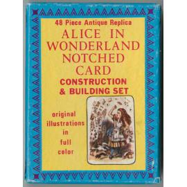 Alice in Wonderland notched card construction & building set