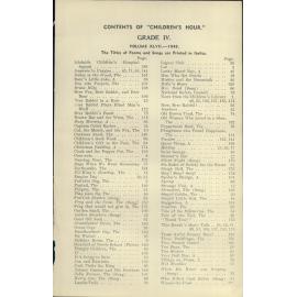 The Children's hour : grade IV