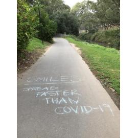 COVID-19 chalk messages, Walkerville