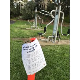 Public exercise equipment re-opened