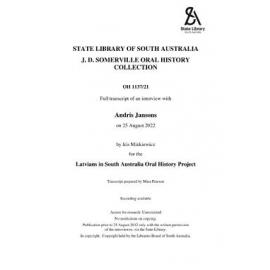 Interview with Andris Jansons [transcript] / Interviewer: Iris Minkiewicz