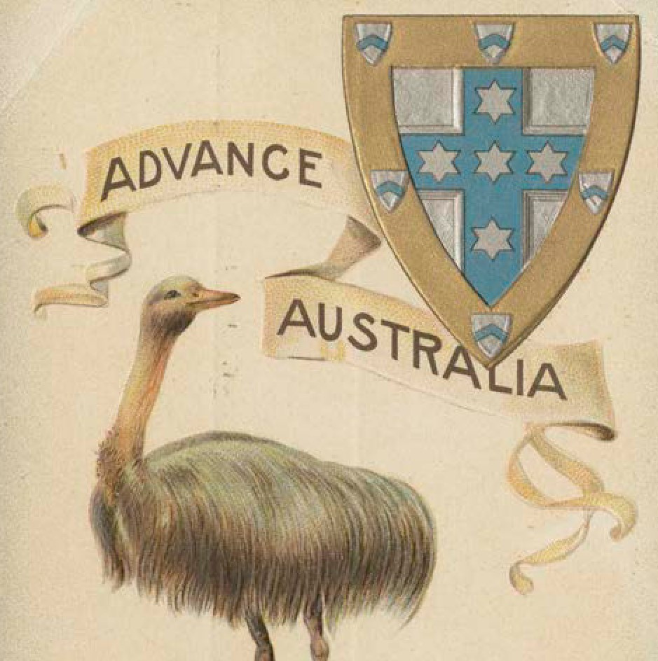 Advance Australia postcard [detail], ca. 1908
